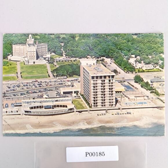 Vintage The Cavalier Hotels Virginia Beach Postcard 1980 Oceanfront Aerial View - Picture 1 of 2